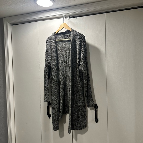 a.n.a Gray Open-Front Cardigan Sweater wPOCKETS - Picture 2 of 11